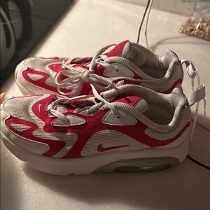 Nike Kids Red and White Sneakers